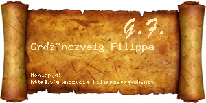Grünczveig Filippa névjegykártya